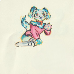 anthro clothing femboy legwear male solo thigh_highs redistrik mizu canid canine canis domestic_dog mammal absurd_res hi_res