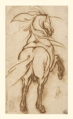 backsack balls butt feral fur genitals hooves male male_feral mane on_hind_legs quadruped rear_view simple_background solo tail unguligrade jacques_callot public_domain equid equine horse mammal 1616 17th_century absurd_res ancient_art hi_res monochrome sketch traditional_media_(artwork)