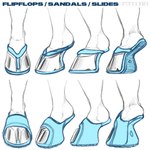 ambiguous_gender anthro clothing feet footwear footwear_only furgonomics hooves how-to mostly_nude sandals sandals_only shoes solo text unguligrade_footwear band1tnsfw bovid bovine equid equine horse mammal 1:1 absurd_res english_text flat_colors hi_res shaded simple_shading