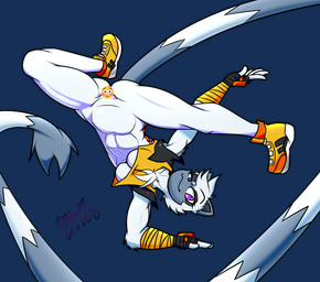 anthro bottomless breasts butt clothed clothing emoji female female_anthro pose solo randomgloves idw_publishing sega sonic_the_hedgehog_(comics) sonic_the_hedgehog_(idw) sonic_the_hedgehog_(series) tangle_the_lemur lemur mammal primate ring-tailed_lemur strepsirrhine alpha_channel censored hi_res