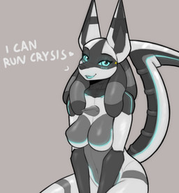 anthro blue_blush blue_eyes blue_insides blue_markings blue_mouth blue_sclera blue_tongue blush breasts dreadlocks featureless_breasts female looking_at_viewer machine markings metallic_body multicolored_body navel solo spikes spikes_(anatomy) talking_to_viewer text tongue unusual_insides kaktajl nintendo pokemon jakira_(kaktajl) android generation_4_pokemon lucario pokemon_(species) robot digital_media_(artwork) english_text