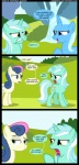 blue_eyes cutie_mark dialogue female feral hair horn humor joke multicolored_hair quadruped tail text tongue two_tone_hair yellow_eyes veggie55 friendship_is_magic hasbro my_little_pony mythology bonbon_(mlp) lyra_heartstrings_(mlp) trixie_(mlp) earth_pony equid equine horse mammal mythological_creature mythological_equine pony unicorn absurd_res comic english_text hi_res url