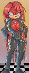 anthro big_breasts blue_eyes breasts camel_toe cleavage clothed clothing female solo barely_sly archie_comics sega sonic_the_hedgehog_(archie) sonic_the_hedgehog_(comics) sonic_the_hedgehog_(series) lien-da echidna mammal monotreme hi_res