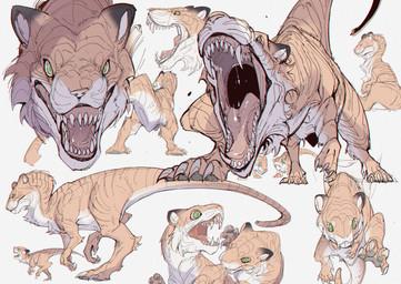 ambiguous_gender bite biting_another black_body black_fur claws countershade_face countershade_fur countershade_tail countershade_torso countershading eyes_closed fangs feral front_view fur green_eyes group gums looking_at_another looking_at_viewer mouth_hold mouth_shot multicolored_body multicolored_fur multiple_poses open_mouth orange_body orange_fur overbite pose pupils rear_view roaring scruff_grab scuff side_view simple_background sitting size_difference slit_pupils standing striped_body stripes tail teeth two_tone_body two_tone_fur white_background white_body white_fur white_sclera chiayeeee dinosaur felid hybrid mammal pantherine prehistoric_species reptile saurischian scalie theropod tiger tyrannosaurid tyrannosauroid tyrannosaurus tyrannosaurus_rex 2022 absurd_res chromatic_aberration digital_drawing_(artwork) digital_media_(artwork) full-length_portrait headshot_portrait hi_res portrait