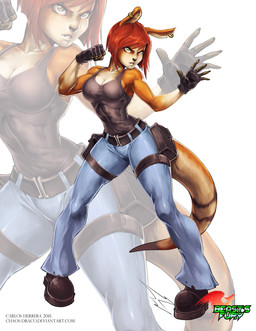 5_fingers anthro blowup_background breasts brown_hair clothed clothing female fingers hair simple_background text chaos-draco kangaroo macropod mammal marsupial 2015 digital_media_(artwork) hi_res url