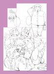 anthro blush clothing duo male male/male school_uniform uniform gamma-g lifewonders tokyo_afterschool_summoners chubby_protagonist_(tas) garmr_(tas) protagonist_(tas) canid canine canis domestic_dog human mammal absurd_res comic hi_res sketch