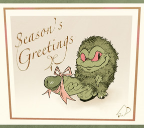accessory balls big_balls big_penis christmas_present claws cursive erection feral foreskin fur genitals gift gift_wrapped green_body green_fur greeting_card holiday_message holidays huge_penis hyper hyper_genitalia hyper_penis ketchup_veins looking_aside male nude_male penis penis_accessory penis_bow penis_ribbon pubes red_eyes retracted_foreskin ribbons scruffy small_but_hung smile solo standing text vein veiny_penis spooky_dune christmas critters_(films) alien crites_(critters) english_text hi_res signature