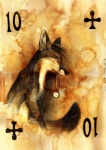 ambiguous_gender card clock clubs_(suit) feral fur mouth_hold object_in_mouth playing_card playing_card_template pocketwatch pointy_ears prick_ears snout solo suit_symbol symbol tail ten_of_clubs watch watch_in_mouth culpeofox canid canine fox mammal 2010