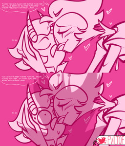 butler clothed clothing comic_panel dialogue duo eyes_closed french_kissing kissing male male/male size_difference speech_bubble text tongue tongue_out eviltqf hellaverse helluva_boss mister_butler_(helluva_boss) stolas_(helluva_boss) avian bird imp owl owl_demon comic digital_media_(artwork) english_text hi_res monochrome pink_monochrome pink_theme incestuous_temptation_(lore)