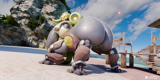 anus areola armor ass_clapping beach belly big_areola big_breasts big_butt big_nipples blue_sky bodily_fluids bouncing_butt breasts bubble_butt butt clothing cloud curvy_figure day female female_taur fingering genital_fluids genitals glistening glistening_genitalia head_tilt horn huge_breasts huge_butt jiggling light looking_back lying machine nipples nude on_side outdoor_nudity outside pose presenting puffy_anus sand seaside seductive shadow shirt sky slightly_chubby slosh small_waist solo spread_legs spreading summer sunlight sweat text thick_thighs topwear twerking vaginal_fluids vulva water wide_hips jaeblorocks blizzard_entertainment overwatch orisa_(overwatch) omnic robot taur 2:1 3d_(artwork) 3d_animation animated digital_media_(artwork) english_text hi_res short_playtime sound webm widescreen
