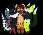 anthro chibi featureless_crotch female fur group hair insect_wings male nude open_mouth smile wings ojkaleidoscope arthropod canid canine felid fox hybrid hyena insect lepidopteran mammal moth ruby_tiger_moth spotted_hyena tiger_moth 6:5 alpha_channel hi_res