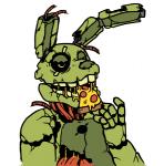 anthro food machine pizza simple_background solo white_background shad_noise five_nights_at_freddy's five_nights_at_freddy's_3 scottgames springtrap_(fnaf) animatronic mammal robot