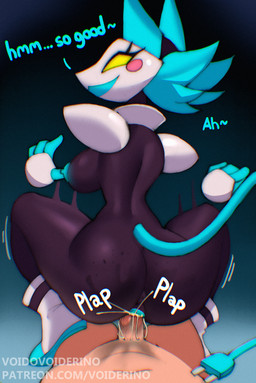 4_fingers anthro anthro_on_top anthro_penetrated anus areola big_breasts big_butt biped black_body black_clothing black_footwear black_shoes blue_areola blue_background blue_clothing blue_ears blue_footwear blue_hair blue_insides blue_nipples blue_shoes blue_tail blush blush_stickers bodily_fluids breasts butt clothing contact_onomatopoeia crouching_tiger_position cum cum_in_vagina cum_inside cum_splatter duo empty_eyes erect_nipples erection eyelashes female female_anthro female_focus female_on_human female_on_top female_penetrated fingers first_person_view floating_hands footwear footwear_only from_behind_position genital_fluids genitals glistening glistening_body glistening_breasts glistening_butt gradient_background hair human_on_anthro human_on_bottom human_penetrating human_penetrating_anthro human_penetrating_female human_pov impact_onomatopoeia interspecies looking_back machine male male/female male_human male_on_anthro male_on_bottom male_penetrating male_penetrating_anthro male_penetrating_female male_pov moan mostly_nude mostly_nude_anthro mostly_nude_female motion_lines multicolored_body multicolored_clothing multicolored_footwear multicolored_shoes navel nipples nude nude_human nude_male on_bottom on_top onomatopoeia open_mouth open_smile penetrating_pov penetration penile penile_penetration penis penis_in_vagina pink_blush plap rear_view sex shoes shoes_only side_boob simple_background smile solo_focus sound_effects speech_marker spread_legs spreading tail talking_to_another talking_to_partner tan_body tan_penis text vaginal vaginal_penetration vein veiny_penis vulva white_body white_clothing white_footwear white_shoes yellow_eyes voider_(artist) deltarune undertale_(series) tasque_manager darkner human mammal robot 2025 absurd_res artist_name chromatic_aberration digital_media_(artwork) english_text hi_res url