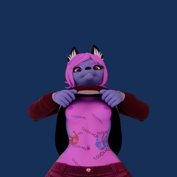 anthro black_ears breasts clothed clothing clothing_lift female hand_print shirt shirt_lift solo topwear revdafox reverie_(revdafox) canid canine fox mammal red_fox silver_fox true_fox 1:1 3d_(artwork) alpha_channel digital_media_(artwork) hi_res