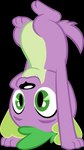 black_nose fangs feral fur green_body green_eyes green_fur handstand male purple_body purple_fur simple_background solo teeth transparent_background upside_down vector yoga red4567 equestria_girls hasbro my_little_pony spike_(eg) canid canine canis domestic_dog mammal 2019 absurd_res alpha_channel digital_media_(artwork) hi_res