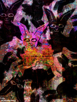 :3 abstract_art abstract_background abstract_colors ambiguous_gender feral group looking_up paws smile text jackrabbit_(artist) hare hybrid lagomorph leporid mammal rabbit 2025 3:4 absurd_res digital_media_(artwork) english_text hi_res ibispaint_(artwork)