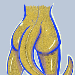 ambiguous_gender anthro blue_outline butt butt_focus glistening glistening_body glistening_scales lizard_tail muscular outline rear_view scales solo spread_legs spreading tail yellow_body yellow_scales yellow_tail strawberrybunny413 lizard reptile scalie 1:1 character_request unfinished