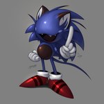 anthro big_shoes clothing fist gloves grey_background handwear long_tail male simple_background solo tail teeth spinycatto sega sonic_the_hedgehog_(series) mui_(spinycatto) unknown_species digital_media_(artwork)