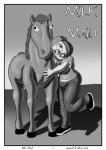 border comic duo equid equine family_guy female greyscale horse human mammal meg_griffin monochrome slightly_chubby til_death white_border zst_xkn