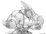 abs anthro biceps male mask muscular muscular_anthro muscular_male pecs solo sports_mask sportswear teeth tongue tongue_out vein wrestler wrestling wrestling_mask wrestling_singlet chirros fish marine shark hi_res monochrome