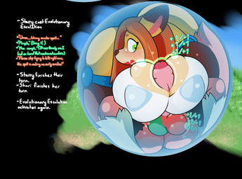 anthro armor balls big_breasts big_penis blush breast_growth breast_play breasts brown_hair clothing duo erection eyewear female fur genitals glasses green_eyes growth gynomorph hair huge_breasts humanoid_genitalia intersex magic magic_user open_mouth orange_body orange_fur penis sex tail text thick_thighs titfuck starrydraco hasbro magic:_the_gathering wizards_of_the_coast shari_(tiger1001) starry_(starrydraco) canid canine fox mammal therrigon digital_drawing_(artwork) digital_media_(artwork) english_text hi_res