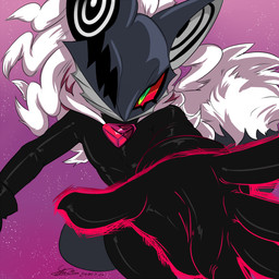 anthro aura big_ears claws close-up clothed clothing fur gloves green_eyes handwear headgear latex looking_at_viewer male mask reaching_out solo suit soina sega sonic_forces sonic_the_hedgehog_(series) infinite_(sonic) canid canine canis cyclops jackal mammal 1:1 hi_res