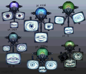 ambiguous_gender brain_in_a_jar broken_moniter cathode_ray_tube cybernetics group machine new_vegas not_furry text howgalling fallout microsoft dr._0 dr._8 dr._borous dr._dala dr._klein dr._mobius cyborg robot think_tank_(fallout) 2026 english_description english_text hi_res model_sheet female_(lore) male_(lore)
