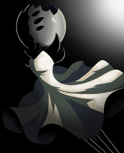 6_eyes ambiguous_gender biped black_body clothed clothing multi_eye solo white_clothing dozymike hollow_knight:_silksong hollow_knight_(franchise) team_cherry first_sinner arachnid arthropod weaver_(hollow_knight) 2025 absurd_res hi_res