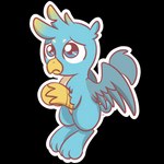 beak begging blue_body blue_eyes blue_feathers blue_fur chibi feathers feral flying frown fur male outline paws sad simple_background solo sticker transparent_background white_outline wings sugar_morning friendship_is_magic hasbro my_little_pony mythology gallus_(mlp) avian gryphon mythological_avian mythological_creature 1:1 2018 alpha_channel digital_media_(artwork) hi_res