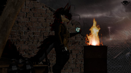 anthro artifact bottomwear clothing detailed_background eyeliner freckled_face freckles gloves handwear highlights_(coloring) makeup male markings pants red_eyeliner red_eyes red_highlights solo tactical_bodysuit tail weapon hound_helldan mythology s.t.a.l.k.e.r. hound_(hound_helldan) canid canid_demon canine demon hellhound hybrid mammal mythological_canine mythological_creature novabeast 16:9 3d_(artwork) 4k absurd_res blender_(artwork) digital_media_(artwork) hi_res watermark widescreen