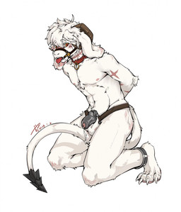 anthro athletic balls bdsm bit_gag blush bodily_fluids bruised chastity_cage chastity_device chastity_strap collar cuff_(restraint) cum cum_string gag gagged genital_fluids genitals halter hands_behind_back harness harness_bit_gag harness_gag humanoid_genitalia humanoid_penis kneeling leaking_cum male penis pupils restraints scar shackles simple_background solo submissive tail tongue tongue_out unusual_pupils white_background jiaoyancjl mythology undertale undertale_(series) regal_(drawasriel) boss_monster_(undertale) bovid caprine caprine_demon demon dragon goat goat_demon hybrid mammal mythological_creature mythological_scalie scalie hi_res