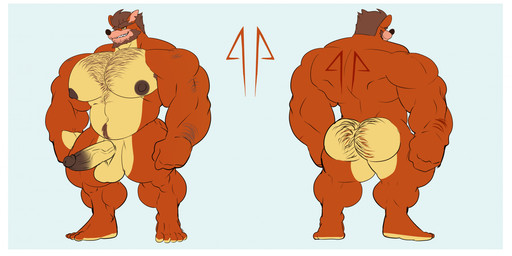 anthro arm_hair balls barazoku beard big_balls big_muscles big_penis body_hair brown_hair butt_hair chest_hair erection facial_hair fur genitals hair huge_muscles male muscular muscular_male orange_body orange_fur penis solo tan_body tan_fur vein veiny_penis demondragoncyan rikuoxas activision crash_bandicoot_(series) fan_character bandicoot mammal marsupial hi_res