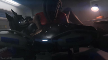 anthro bed big_breasts big_tail black_body black_fur bone breasts clothing dominant dominant_male duo female from_front_position fur furniture garter_belt garter_straps gloves glowing glowing_eyes handwear human_on_anthro interspecies larger_female legwear lying male male/female missionary_position on_back scp-1471 sex size_difference skull sleeves smaller_male stockings tail taanukic monolitwec_(modeler) scp_foundation mal0 scp-1471-a canid canine canis human mal0_(species) mammal monster wolf 3d_(artwork) 3d_animation animated digital_media_(artwork) hi_res short_playtime sound webm