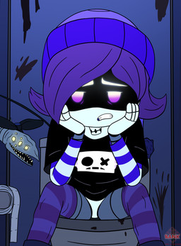 bathroom female hair implied_scat machine oil pooping pooping_in_toilet public_restroom purple_eyes purple_hair restroom_stall sitting sitting_on_toilet solo toilet toilet_paper thedispenser69 glitch_productions murder_drones uzi_(murder_drones) humanoid robot robot_humanoid absurd_res hi_res