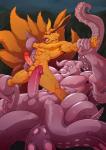 5_fingers abs anthro balls claws dominant dominant_male duo fingers fur genitals humanoid_genitalia humanoid_penis male male/male multi_tail muscular muscular_male nipples orange_body orange_fur penis pink_body pink_skin tail tentacles eroskun naruto gyuki_(naruto) hachibi kurama canid canine fox mammal tailed_beast ushi-oni hi_res brother_(lore) brothers_(lore) incest_(lore) sibling_(lore)