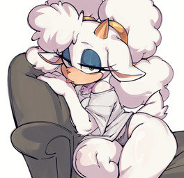 anthro blep breasts clothed clothed_anthro clothed_female clothing eyelashes female female_anthro fur hair half-closed_eyes horn looking_at_viewer narrowed_eyes panties pantsless pantsless_anthro pantsless_female shirt sitting solo t-shirt tail thick_thighs tongue tongue_out topwear underwear white_body white_fur white_hair chantiyii idw_publishing sega sonic_the_hedgehog_(comics) sonic_the_hedgehog_(idw) sonic_the_hedgehog_(series) lanolin_the_sheep_(sonic) bovid caprine mammal sheep 2025 absurd_res digital_media_(artwork) hi_res