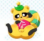 anus balls genitals male penis solo kotaro_kurokawa bemani konami pop'n_music tanuchiyo_(pop'n_music) canid canine mammal raccoon_dog tanuki 2014 hi_res