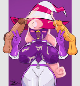 areola big_areola big_breasts big_nipples big_penis blush blush_stickers bodily_fluids breasts brown_pubes camel_toe clothing cum cum_on_breasts cum_on_face double_v_sign exposed_breasts female genital_fluids genitals gesture hair hair_over_eyes hand_gesture hat headgear headwear huge_penis humanoid_focus humanoid_genitalia humanoid_penis lips lipstick long_hair makeup male male/female nipple_dip nipples open_mouth open_smile penis pink_hair pubes purple_areola purple_body purple_nipples racing_suit rosy_cheeks smile spiked_penis spikes spikes_(anatomy) v_sign witch_hat yellow_lips yellow_lipstick fonz_(artist) donkey_kong_(series) mario_bros nintendo paper_mario bowser donkey_kong_(character) vivian_(mario) ape gorilla haplorhine humanoid kong koopa mammal primate scalie shadow_siren 2026 absurd_res digital_media_(artwork) hi_res