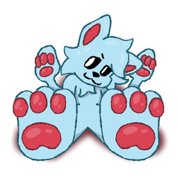 anthro feet foot_focus male pawpads paws solo mushroomwolf changed_(video_game) ruffle_(rufflemaker) squid_dog_(changed) 1:1 low_res