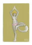 6_breasts after_transformation anthro barefoot breasts clothed clothing feet female multi_breast navel nipples panties solo topless underwear tfancred domestic_cat felid feline felis mammal absurd_res hi_res