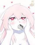 ahegao anthro blush bodily_fluids female hair long_hair looking_pleasured saliva solo lattechino gabrielle_(lattechino) aquatic_gastropod gastropod lagomorph leporid mammal marine mollusk rabbit sea_slug slug hi_res