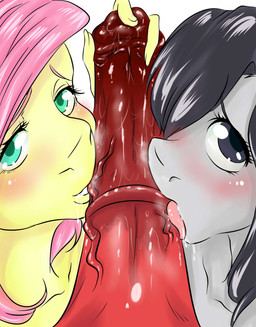 animal_genitalia animal_penis anthro anthrofied blush collaborative collaborative_fellatio collaborative_oral collaborative_sex duo_focus equine_genitalia equine_penis erection fellatio female ffm ffm_threesome genitals grey_body grey_eyes grey_hair group group_sex hair licking long_hair looking_at_viewer male male/female medial_ring nude oral penile penis penis_lick pink_hair red_penis sex simple_background teal_eyes threesome tongue tongue_out vein veiny_penis white_background yellow_body chango-tan friendship_is_magic hasbro my_little_pony big_macintosh_(mlp) fluttershy_(mlp) marble_pie_(mlp) earth_pony equid equine horse mammal pony 2016 digital_media_(artwork) hi_res