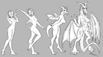 5_fingers anthro base_one_layout basic_sequence big_breasts body_part_growth breast_expansion breasts claw_growth claws expansion featureless_crotch female fingers four_frame_image four_frame_sequence grey_background growth horn horn_growth human_to_anthro linear_sequence membrane_(anatomy) membranous_wings mid_transformation muscle_growth navel neck_expansion nipples nude on_one_leg one_row_layout scale_growth scales simple_background smile snout snout_growth solo species_transformation standing tail tail_growth tongue tongue_out transformation transformation_sequence wing_growth wings kabuki_homewood mythology dragon human mammal mythological_creature mythological_scalie scalie 2017 monochrome sequence