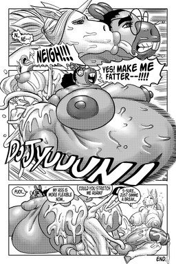 after_sex aftermath animal_genitalia animal_penis anthro anthro_on_anthro anthro_penetrated anthro_penetrating anthro_penetrating_anthro belly big_belly big_breasts big_butt big_penis bodily_fluids breasts buckteeth butt cum cum_drip cum_glazed cum_in_ass cum_inflation cum_inside cum_leaking_from_ass cum_leaking_out cum_on_breasts cum_on_butt cum_string dialogue dripping duo ejaculation equine_genitalia equine_penis excessive_cum excessive_genital_fluids eyewear flying_sweatdrops genital_fluids genitals glasses gynomorph herm horn huge_belly huge_breasts huge_butt huge_penis hyper hyper_belly hyper_breasts hyper_butt hyper_cum hyper_genitalia hyper_inflation hyper_penis inflation intersex intersex/intersex leaking_cum lips nipples nude orgasm penetration penis profanity saliva saliva_string screaming_orgasm sex speech_bubble sweat sweatdrop sweaty_belly sweaty_face teeth text thick_lips tongue tongue_out unicorn_horn wearing_glasses goudadunn mythology elysabith_(elysabith_maxima) gouda_(goudadunn) capybara caviid equid equine mammal mythological_creature mythological_equine rodent unicorn 2025 2:3 absurd_res black_and_white comic english_text hi_res monochrome multiple_scenes
