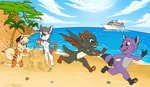 anthro beach casual_nudity clothing cloud cruise_ship flaccid genitals group male merchant_ship passenger_ship penis sand_castle sculpture ship vacation vehicle watercraft young young_anthro young_male zooshi nintendo pokemon caleb_(calebthefox) curlyshep drago_lgnis rethex arcanine canid canine canis domestic_dog generation_1_pokemon german_shepherd herding_dog mammal mixed_breed pastoral_dog pokemon_(species) shepsky 2024 hi_res