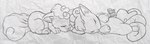 3_tails ambiguous_gender cuddling duo eyes_closed feral fur hair multi_tail paper_background paws quadruped tail dognoms nintendo pokemon alolan_form alolan_vulpix canid canine generation_1_pokemon generation_7_pokemon mammal pokemon_(species) regional_form_(pokemon) vulpix 2021 black_and_white monochrome