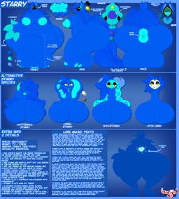 3_toes 4_eyes 4_fingers anthro anus areola armor backsack balls belly big_anus big_areola big_balls big_breasts big_butt big_feet big_nipples big_penis blue_body blue_fur blue_hair breasts butt claws cybernetics feet finger_claws fingers front_view fur genitals gynomorph hair hindpaw horn huge_anus huge_balls huge_butt huge_penis huge_thighs hyper hyper_anus hyper_butt hyper_genitalia hyper_penis intersex long_tail lore machine multi_eye multiple_piercings navel nipples open_mouth pawpads paws penile penis piercing protogen_armor protogen_visor puffy_anus rear_view side_view simple_background smile smiling_at_viewer snake_hood solo tail text text_box thick_thighs toe_claws toes visor yellow_eyes sokoyo_owo nintendo pokemon starry_(sokoyo_owo) armorless_protogen arthropod avian bird bovid canid canine caprine caprine_demon cobra cottonball_demon cyborg demon generation_5_pokemon goat mammal owl owl_demon pokemon_(species) protogen reptile scalie scolipede snake absurd_res english_text hi_res model_sheet