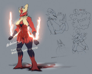 anthro breasts broken_heart cleavage clothed clothing contextual_arrow directional_arrow duo eyewear female female_symbol fire gender_symbol gender_symbol_penetration glasses hair lewd_symbolism male male_symbol number onomatopoeia percentage ponytail poof_effect sequential_arrow solo sound_effects standing symbol text transformation all-starwarriors nintendo pokemon avian bird blaziken chicken galliform generation_3_pokemon generation_4_pokemon generation_6_pokemon lucario mammal mega_blaziken mega_evolution phasianid pokemon_(species) absurd_res hi_res multiple_images
