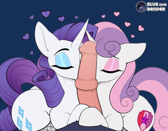 aged_up animal_genitalia animal_penis collaborative collaborative_fellatio collaborative_oral collaborative_sex cutie_mark duo_focus equine_genitalia equine_penis eyes_closed eyeshadow fellatio female feral genitals group hair heart_symbol horn kiss_on_penis kissing makeup male male/female multicolored_hair oral penile penis purple_hair sex simple_background transparent_background two_tone_hair white_body blue_bender friendship_is_magic hasbro my_little_pony mythology rarity_(mlp) sweetie_belle_(mlp) equid equine mammal mythological_creature mythological_equine unicorn 2019 alpha_channel digital_media_(artwork) hi_res sibling_(lore) sister_(lore) sisters_(lore)
