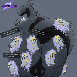 anthro balls big_balls big_butt body_worship butt dialogue genitals huge_balls huge_butt male solo sponge_bath text thick_thighs wet wide_hips landon_starz mythology nintendo pokemon charizard dragon generation_1_pokemon mythological_creature mythological_scalie pokemon_(species) scalie 1:1 english_text hi_res